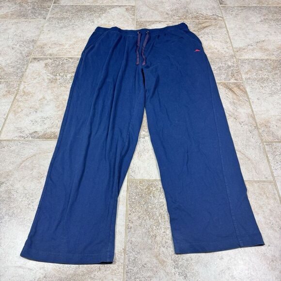 Tommy Bahama Other - Tommy Bahama Pajama Pants Mens Blue XL Logo Cotton Polyester Wide Leg